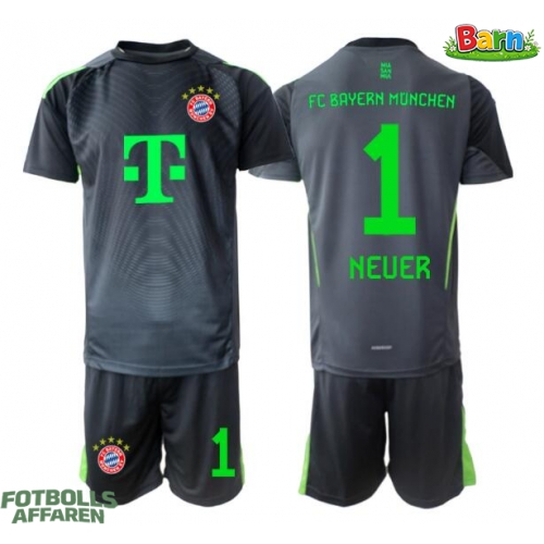 Bayern Munich Manuel Neuer #1 Målvakt Bortaställ Barn 2025-26 Kortärmad (+ Korta byxor)
